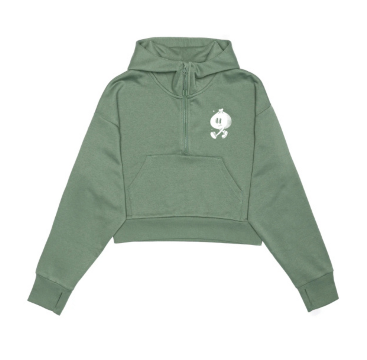 Bao Bao Cropped Hoodie - Sage Green