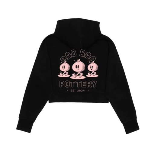 Bao Bao Cropped Hoodie - Black